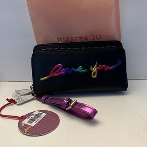 Juanita Jo Love You Clutch Wallet NOS